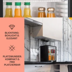 MKS-12 Minibar 24 Liter Klasse E Schwarz Glas 0dB 11 MKS-12 Minibar 24 Liter Klasse E Schwarz Glas 0dB -Klarstein Verkaufsgeschäft 10005439 DE 0003 usp