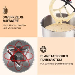 Lucia Küchenmaschine 3-in-1 2000 W / 2,7 PS 5 Ltr Edelstahl BPA-frei 13 Lucia Küchenmaschine 3-in-1 2000 W / 2,7 PS 5 Ltr Edelstahl BPA-frei -Klarstein Verkaufsgeschäft 10006254 de 0004 logo