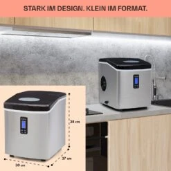 Mr. Black-Frost Eismaschine 150W Edelstahl Schwarz 15kg 14 Mr. Black-Frost Eismaschine 150W Edelstahl Schwarz 15kg -Klarstein Verkaufsgeschäft 10020109 de 0006 usp