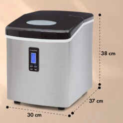 Mr. Black-Frost Eismaschine 150W Edelstahl Schwarz 15kg 15 Mr. Black-Frost Eismaschine 150W Edelstahl Schwarz 15kg -Klarstein Verkaufsgeschäft 10020109 yy 0011 dimensions