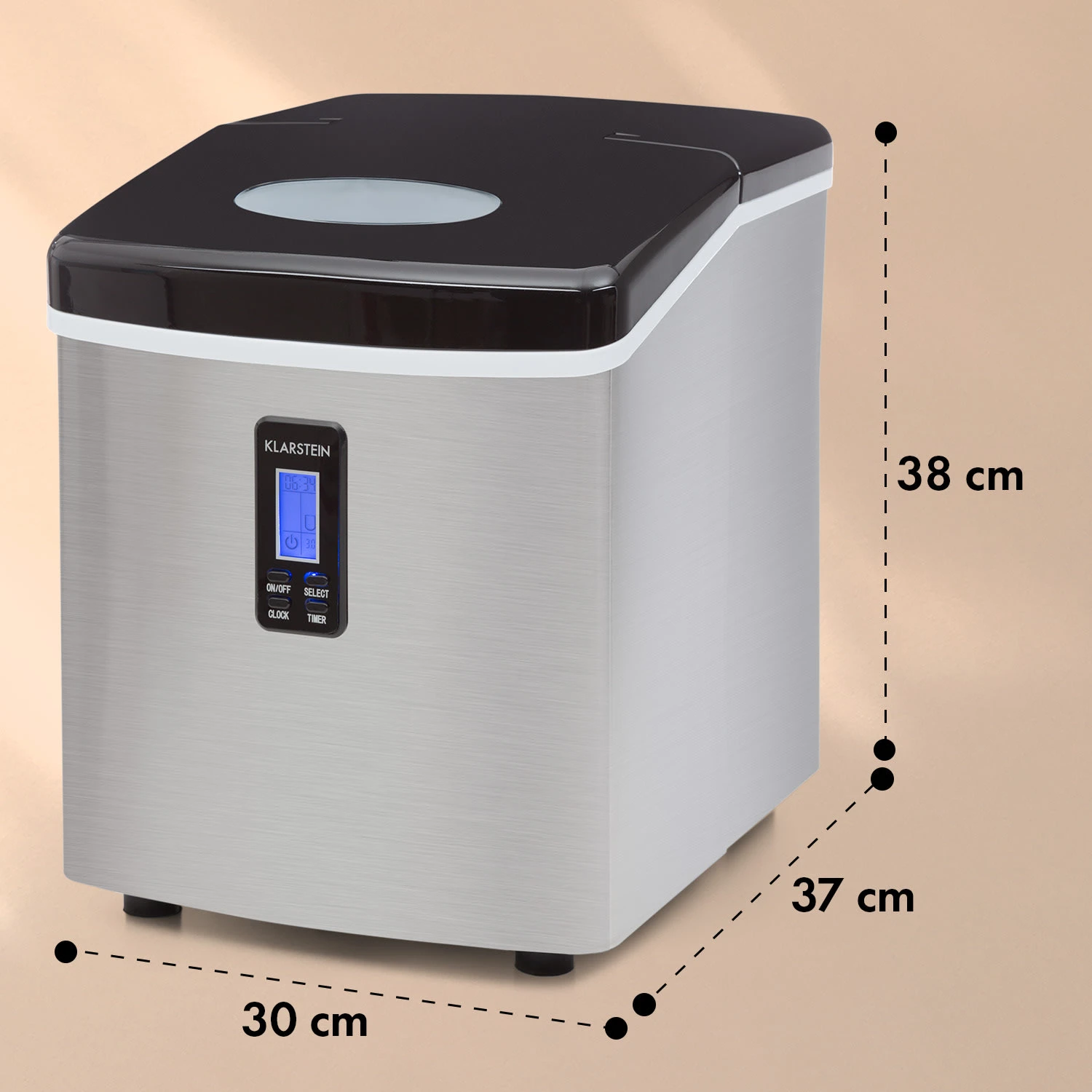 Mr. Black-Frost Eismaschine 150W Edelstahl Schwarz 15kg 9 Mr. Black-Frost Eismaschine 150W Edelstahl Schwarz 15kg – Bild 7