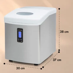Mr. Silver-Frost Eismaschine 150W Edelstahl Weiß 15kg -Klarstein Verkaufsgeschäft 10020110 yy 0011 dimensions
