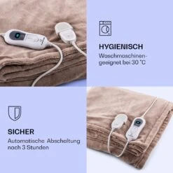 Dr. Watson XL Heizdecke 120 W 3 Stufen 180 X 130 Cm Bedienteil -Klarstein Verkaufsgeschäft 10024006 de 0004 logo