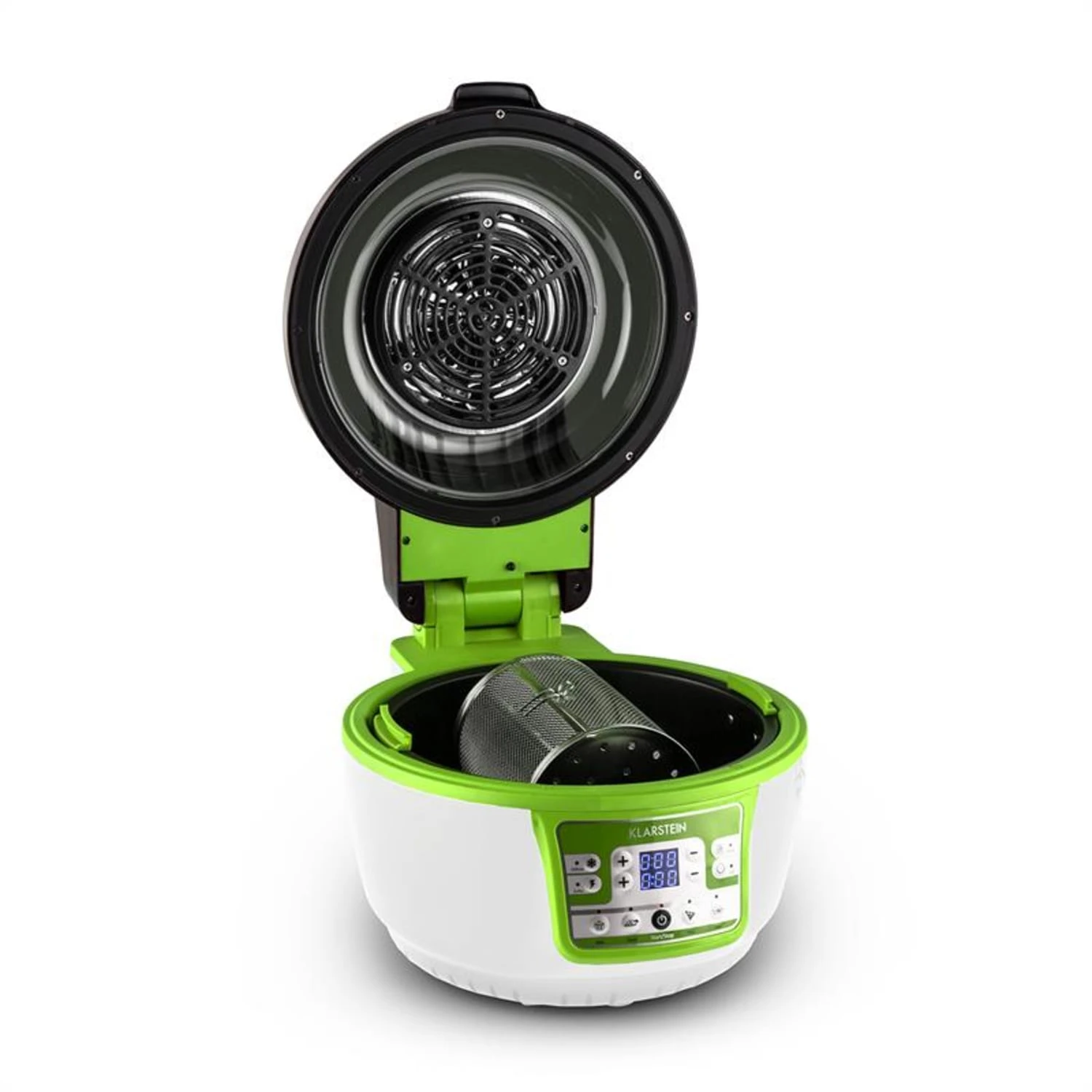 VitAir Turbo Heißluftfritteuse Grün-weiß 1400W Grillen Backen 9l 4 VitAir Turbo Heißluftfritteuse Grün-weiß 1400W Grillen Backen 9l – Bild 2