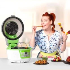 VitAir Turbo Heißluftfritteuse Grün-weiß 1400W Grillen Backen 9l 15 VitAir Turbo Heißluftfritteuse Grün-weiß 1400W Grillen Backen 9l -Klarstein Verkaufsgeschäft 10028288 yy 0003 titel enie klarstein vitair heissluft frieteuse