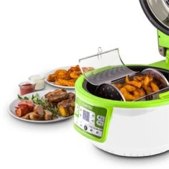 VitAir Turbo Heißluftfritteuse Grün-weiß 1400W Grillen Backen 9l 22 VitAir Turbo Heißluftfritteuse Grün-weiß 1400W Grillen Backen 9l -Klarstein Verkaufsgeschäft 10028288 yy 0010 ambient klarstein vitair heissluft frieteuse