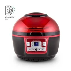 VitAir Turbo Heißluftfritteuse Rot-schwarz 1400W Grillen Backen 9l 16 VitAir Turbo Heißluftfritteuse Rot-schwarz 1400W Grillen Backen 9l -Klarstein Verkaufsgeschäft 10028289 yy 0004 logo Klarstein VitAir Heissluftfritteuse V2 rot schwarz