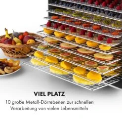 Fruit Jerky Steel 10 Dörrautomat 10 Etagen 1000 W Fläche: 1,5 M² Timer -Klarstein Verkaufsgeschäft 10028437 de 0004 logo
