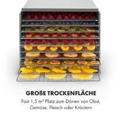 Fruit Jerky Steel 10 Dörrautomat 10 Etagen 1000 W Fläche: 1,5 M² Timer -Klarstein Verkaufsgeschäft 10028437 de 0006 logo