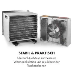 Fruit Jerky Steel 10 Dörrautomat 10 Etagen 1000 W Fläche: 1,5 M² Timer -Klarstein Verkaufsgeschäft 10028437 de 0007 logo