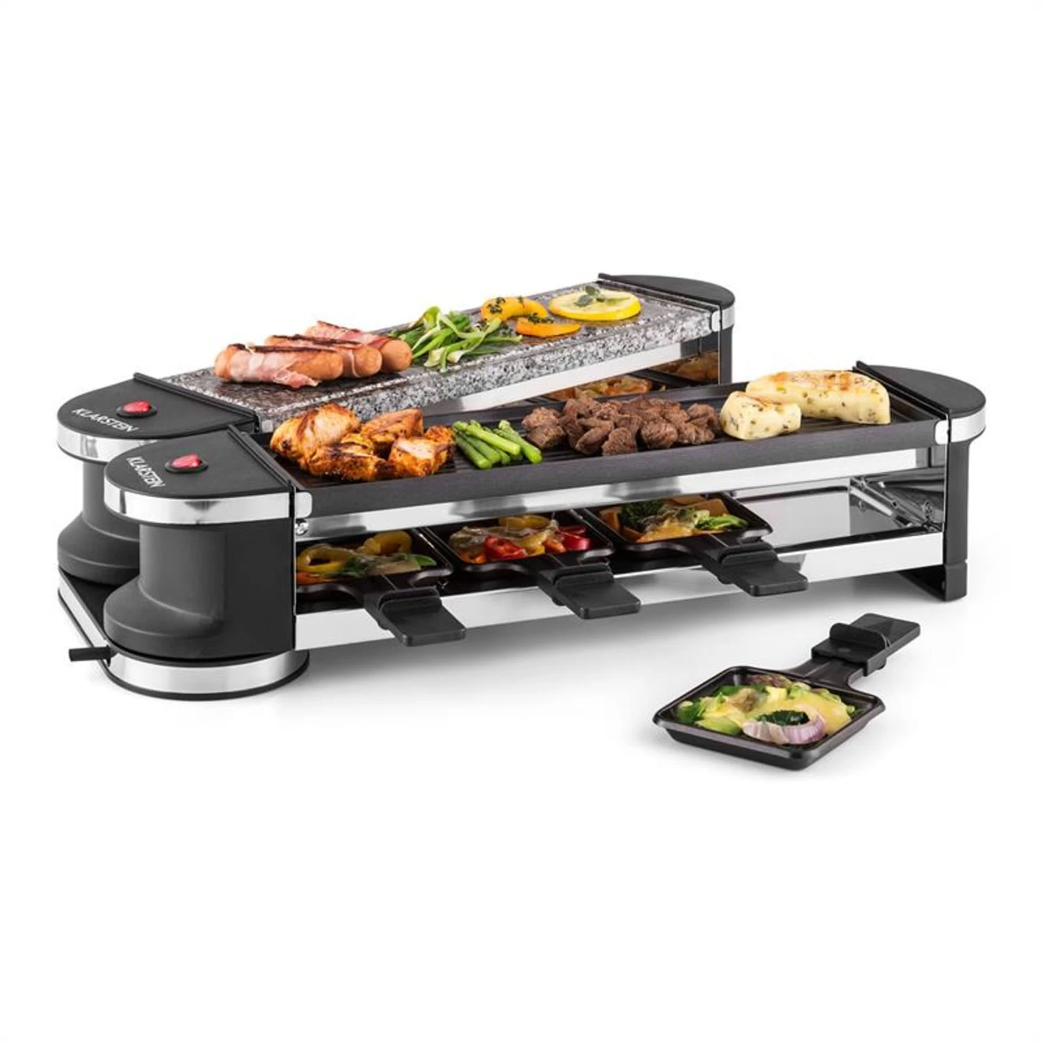 Tenderloin 50/50 Raclette-Grill 1200W 8 Personen Naturstein & Grill 3 Tenderloin 50/50 Raclette-Grill 1200W 8 Personen Naturstein & Grill