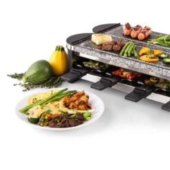 Tenderloin 100 Raclette-Grill 1200 W (2x600W) 8 Personen 2x Naturstein -Klarstein Verkaufsgeschäft 10028579 yy 0006 logo 06 Klarstein Tenderloin Raclette Grill