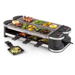 Tenderloin 100 Raclette-Grill 1200 W (2x600W) 8 Personen 2x Naturstein -Klarstein Verkaufsgeschäft 10028579 yy 0007 logo 07 Klarstein Tenderloin Raclette Grill