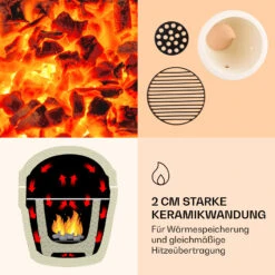 Princesize Kamado-Grill Keramikgrill Edelstahl-Grillrost Smoker BBQ 11 Princesize Kamado-Grill Keramikgrill Edelstahl-Grillrost Smoker BBQ -Klarstein Verkaufsgeschäft 10029124 de 0004 logo