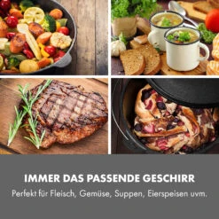 Hotrod Masterplan Dutch Oven Set 7-teilig BBQ Topfset Gusseisen -Klarstein Verkaufsgeschäft 10029164 de 0003 logo