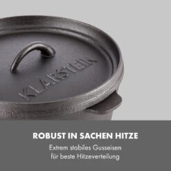Hotrod 45 Dutch Oven BBQ-Topf 4,5 Qt / 4 Liter Gusseisen Schwarz 13 Hotrod 45 Dutch Oven BBQ-Topf 4,5 Qt / 4 Liter Gusseisen Schwarz -Klarstein Verkaufsgeschäft 10029165 de 0004 logo