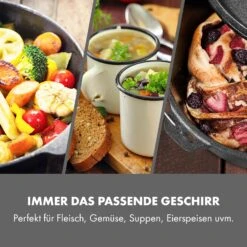 Hotrod 85 Dutch Oven BBQ-Topf 9 Qt / 8,5 Liter Gusseisen Schwarz 12 Hotrod 85 Dutch Oven BBQ-Topf 9 Qt / 8,5 Liter Gusseisen Schwarz -Klarstein Verkaufsgeschäft 10029167 de 0003 logo