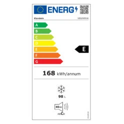 Iceblokk 100 Gefriertruhe 98 L EEK E 40 DB 4-Sterne -15 Bis -26 °C -Klarstein Verkaufsgeschäft 10029353 energy label