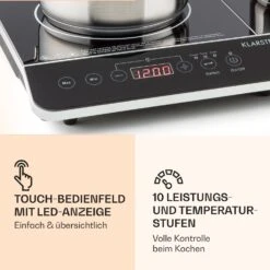 VariCook Slim Doppel-Induktionskochplatte 3500 W Timer 240° C Touch -Klarstein Verkaufsgeschäft 10030684 de 0004 logo