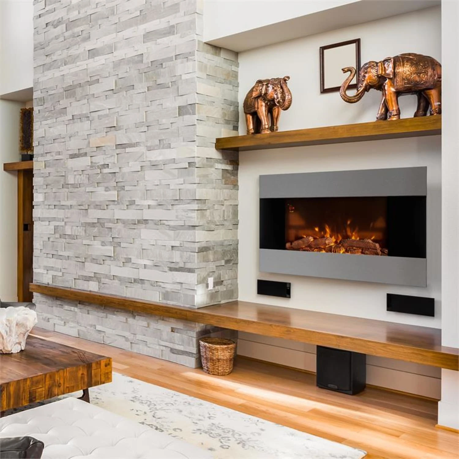 Basel Elektrischer Kamin Heizlüfter 2000W LED Fernbedienung 4 Basel Elektrischer Kamin Heizlüfter 2000W LED Fernbedienung – Bild 2