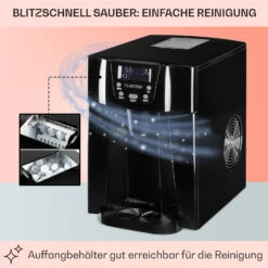 Ice Volcano 2G Eismaschine LED 12kg Je 24h 2l 6-12min Schwarz 15 Ice Volcano 2G Eismaschine LED 12kg Je 24h 2l 6-12min Schwarz -Klarstein Verkaufsgeschäft 10030844 DE 0005 usp