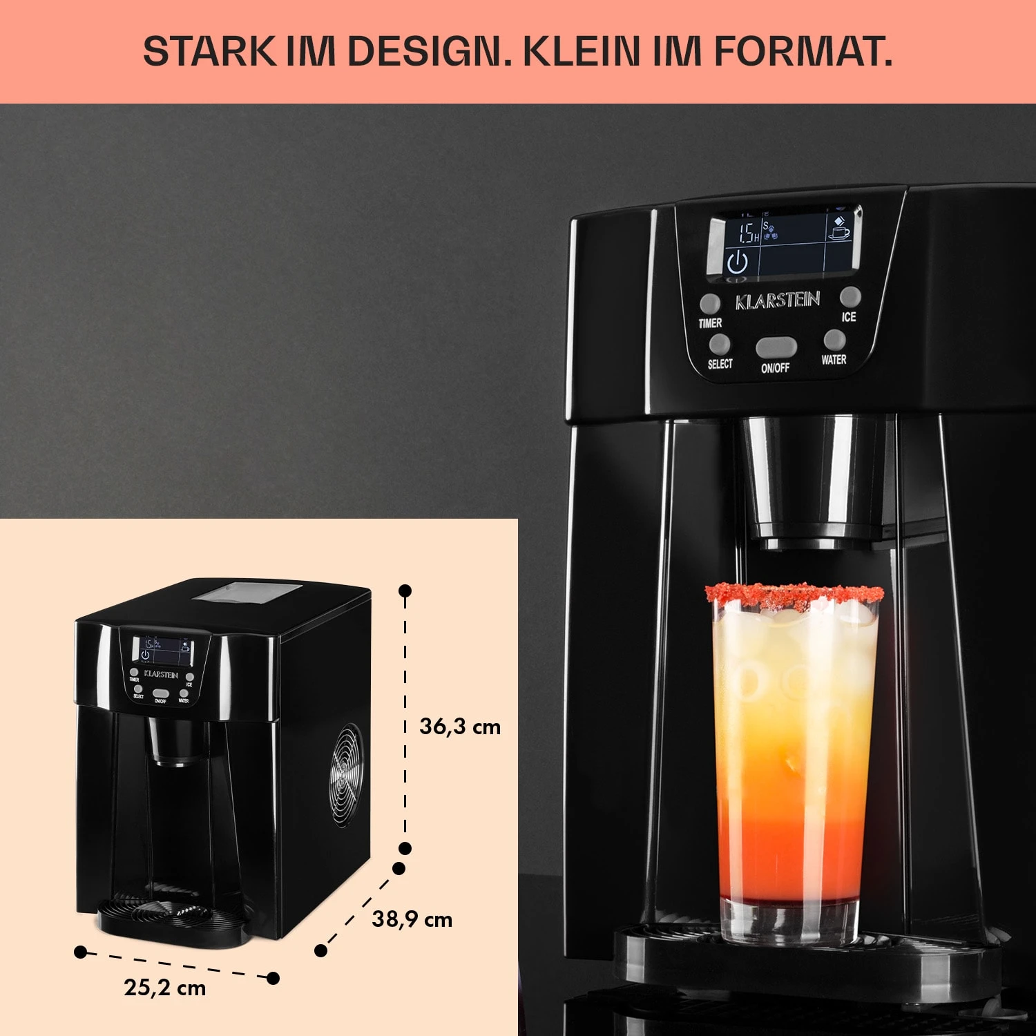 Ice Volcano 2G Eismaschine LED 12kg Je 24h 2l 6-12min Schwarz 8 Ice Volcano 2G Eismaschine LED 12kg Je 24h 2l 6-12min Schwarz – Bild 6