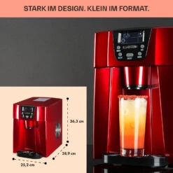 Ice Volcano 2G Eismaschine LED 12kg Je 24h 2l 6-12min Rot -Klarstein Verkaufsgeschäft 10030849 DE 0006 usp