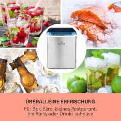 On-The-Rocks Eismaschine LED | 12kg Je 24h | 2.1l | Edelstahl Schwarz -Klarstein Verkaufsgeschäft 10031372 de 0003 usp