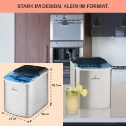 On-The-Rocks Eismaschine LED | 12kg Je 24h | 2.1l | Edelstahl Schwarz -Klarstein Verkaufsgeschäft 10031372 de 0006 usp