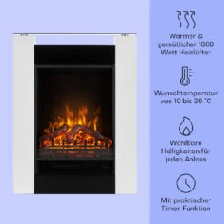  Studio 5 Elektrischer Kamin Heizlüfter 900/1800 W Fernbedienung -Klarstein Verkaufsgeschäft 10031572 de 0003 usp