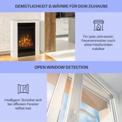  Studio 5 Elektrischer Kamin Heizlüfter 900/1800 W Fernbedienung -Klarstein Verkaufsgeschäft 10031572 de 0004 usp