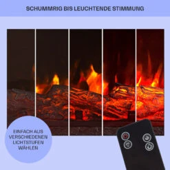  Studio 5 Elektrischer Kamin Heizlüfter 900/1800 W Fernbedienung -Klarstein Verkaufsgeschäft 10031572 de 0008 usp