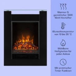  Studio 5 Elektrischer Kamin Heizlüfter 900/1800 W Fernbedienung -Klarstein Verkaufsgeschäft 10031573 de 0003 usp