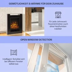 Studio 5 Elektrischer Kamin Heizlüfter 900/1800 W Fernbedienung -Klarstein Verkaufsgeschäft 10031573 de 0004 usp