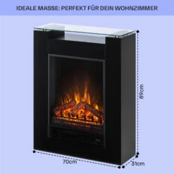  Studio 5 Elektrischer Kamin Heizlüfter 900/1800 W Fernbedienung -Klarstein Verkaufsgeschäft 10031573 de 0005 usp