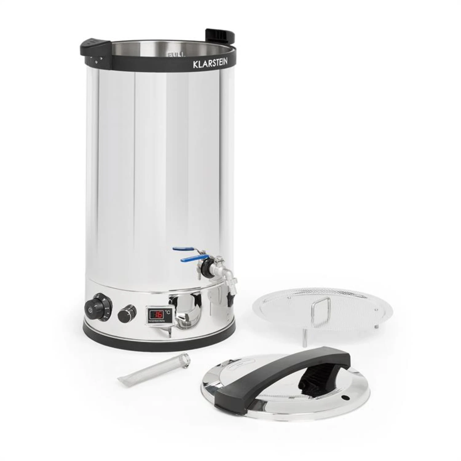 Füllhorn Maischekessel 2500W 30l LED-Display Timer 304-Edelstahl 4 Füllhorn Maischekessel 2500W 30l LED-Display Timer 304-Edelstahl – Bild 2