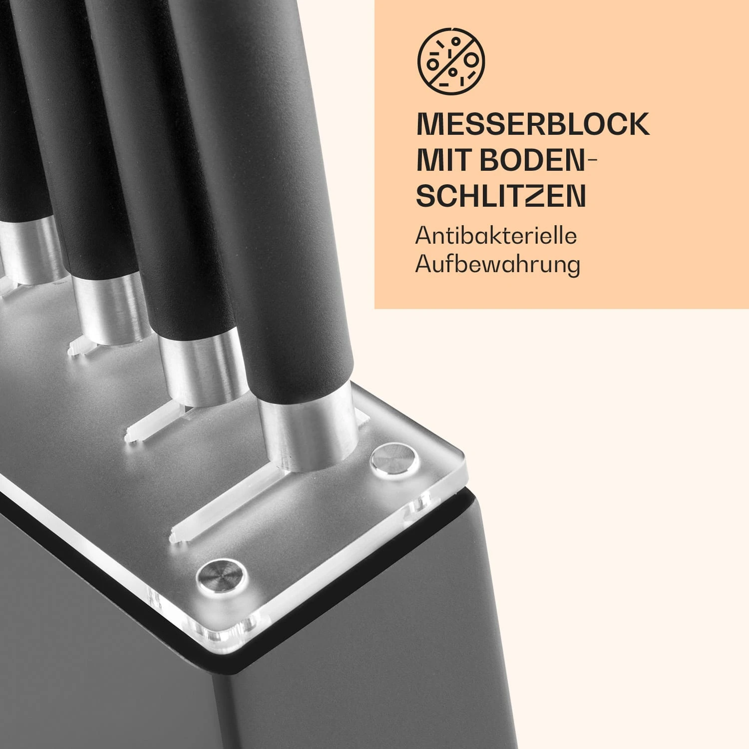 Kitano 8tlg. Messer-Set Mit Block 7 Messer Stahl Edler Holzblock 7 Kitano 8tlg. Messer-Set Mit Block 7 Messer Stahl Edler Holzblock – Bild 5