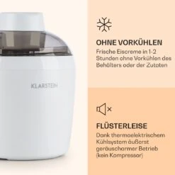 Schneeflöckchen Eiscremebereiter Thermoelektrisch 700ml Leise Weiß -Klarstein Verkaufsgeschäft 10031663 de 0003 logo