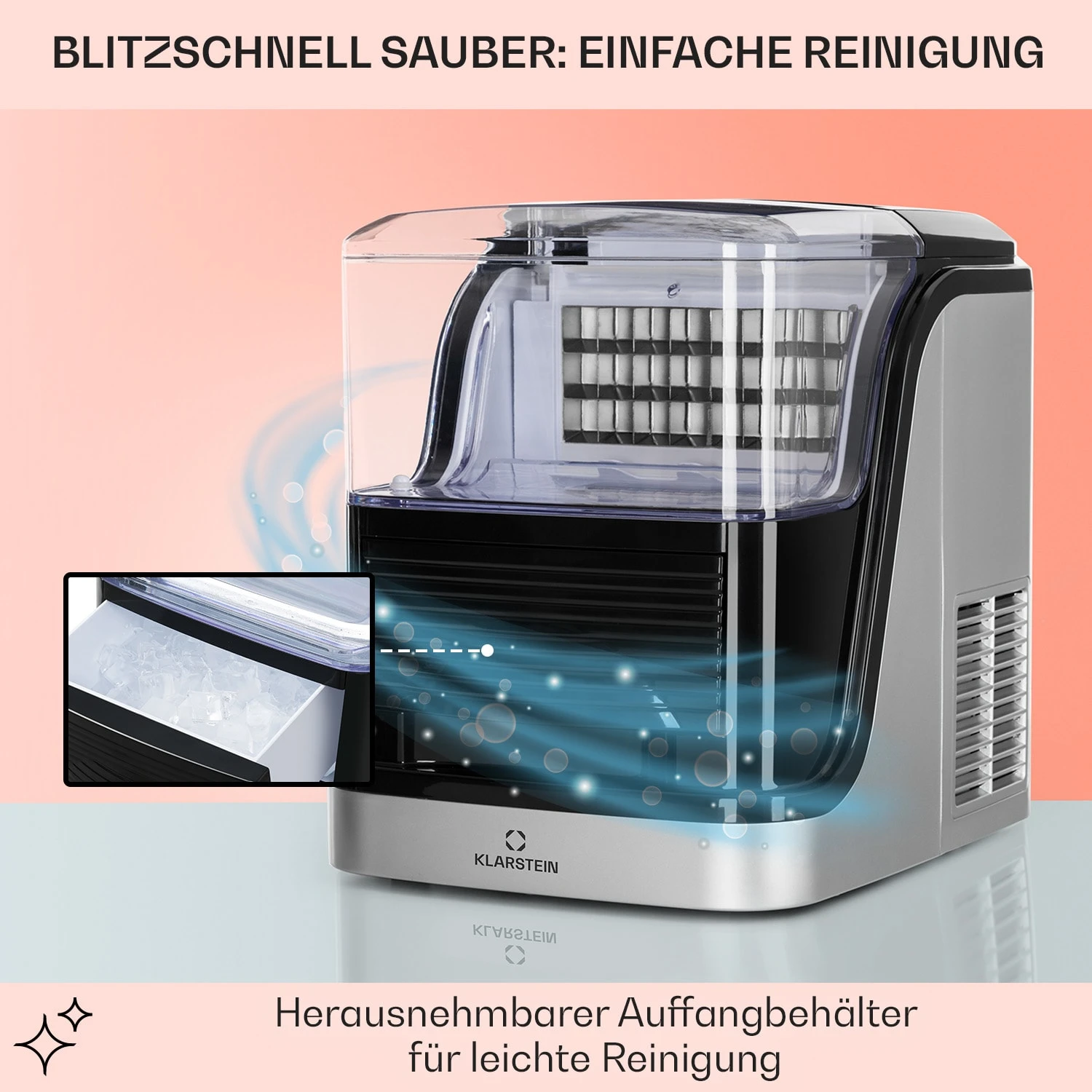 Kristall Eiswürfelmaschine Kristalleis 2 Größen 2,5l Wassertank 7 Kristall Eiswürfelmaschine Kristalleis 2 Größen 2,5l Wassertank – Bild 5