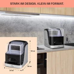 Kristall Eiswürfelmaschine Kristalleis 2 Größen 2,5l Wassertank 14 Kristall Eiswürfelmaschine Kristalleis 2 Größen 2,5l Wassertank -Klarstein Verkaufsgeschäft 10031891 de 0006 usp