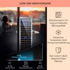 Vinovilla Grande 165 Built-in Uno Weinkühlschrank 425l 165Fl. Glastür -Klarstein Verkaufsgeschäft 10032033 de 0004 usp