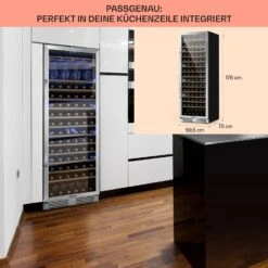 Vinovilla Grande 165 Built-in Uno Weinkühlschrank 425l 165Fl. Glastür -Klarstein Verkaufsgeschäft 10032033 de 0006 usp