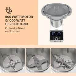 GrandPrix Küchenmaschine 500W / 1000W 2,5l Edelstahl-Rührschüssel -Klarstein Verkaufsgeschäft 10032089 de 0003 logo