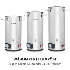 Maischfest Maischekessel 5 Teile 1500/3000W 25l LCD Touch -Klarstein Verkaufsgeschäft 10032121 de 0003 logo