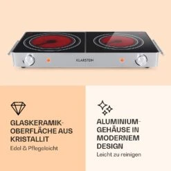 VariCook Duo Kochplatte 3000W Edelstahlgehäuse Tragegriffe 10 VariCook Duo Kochplatte 3000W Edelstahlgehäuse Tragegriffe -Klarstein Verkaufsgeschäft 10032124 de 0003 logo