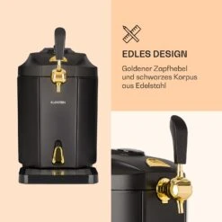 Skal Bierzapfanlage Bierkühler 5l Fässer CO2 Edelstahl Schwarz -Klarstein Verkaufsgeschäft 10032176 de 0003 logo