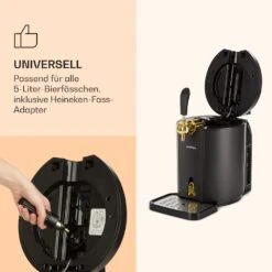 Skal Bierzapfanlage Bierkühler 5l Fässer CO2 Edelstahl Schwarz -Klarstein Verkaufsgeschäft 10032176 de 0004 logo