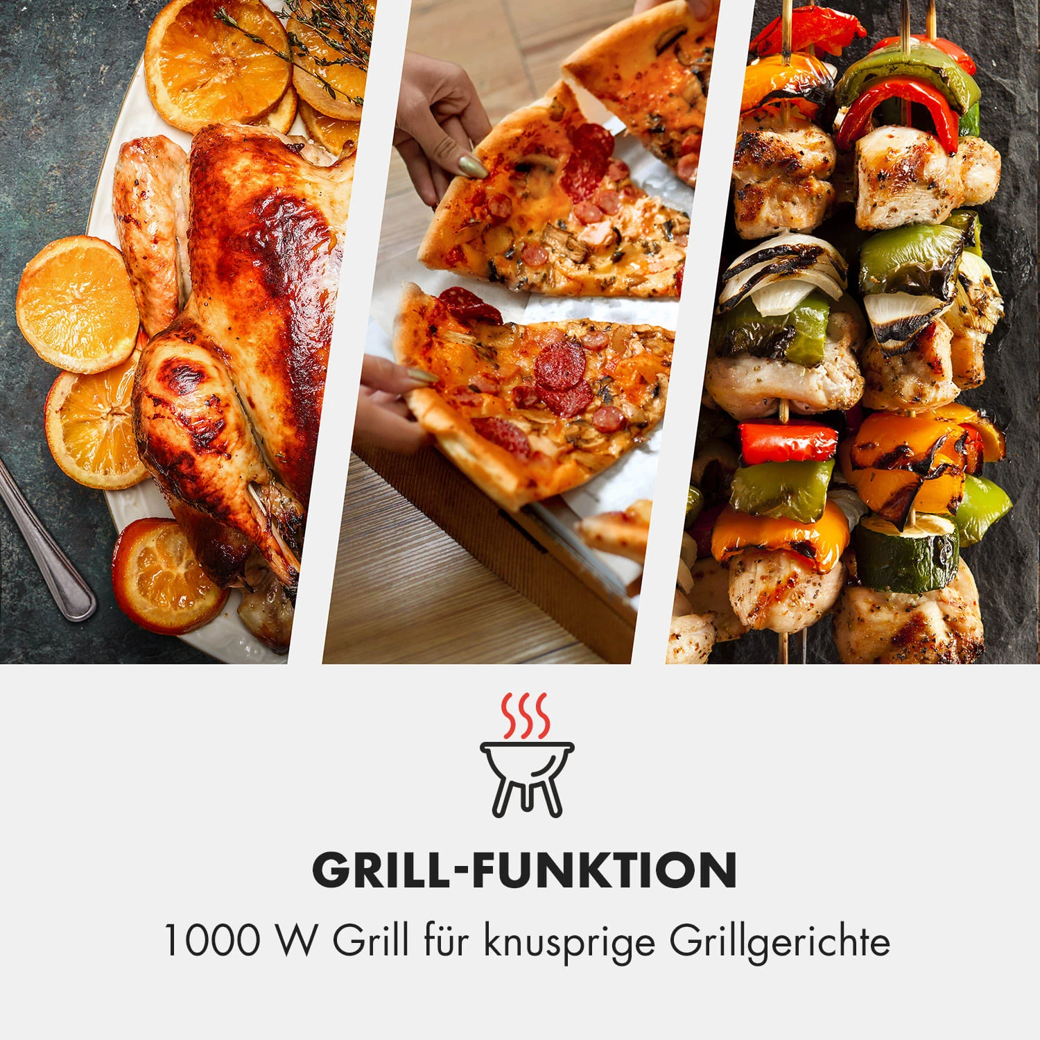 Fine Dinesty 2-in-1-Mikrowelle: 23l 800W / Grill: 1000W Blau 4 Fine Dinesty 2-in-1-Mikrowelle: 23l 800W / Grill: 1000W Blau – Bild 2