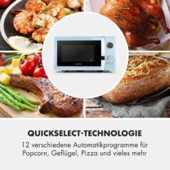 Fine Dinesty 2-in-1-Mikrowelle: 23l 800W / Grill: 1000W Blau 14 Fine Dinesty 2-in-1-Mikrowelle: 23l 800W / Grill: 1000W Blau -Klarstein Verkaufsgeschäft 10032201 de 0005 logo