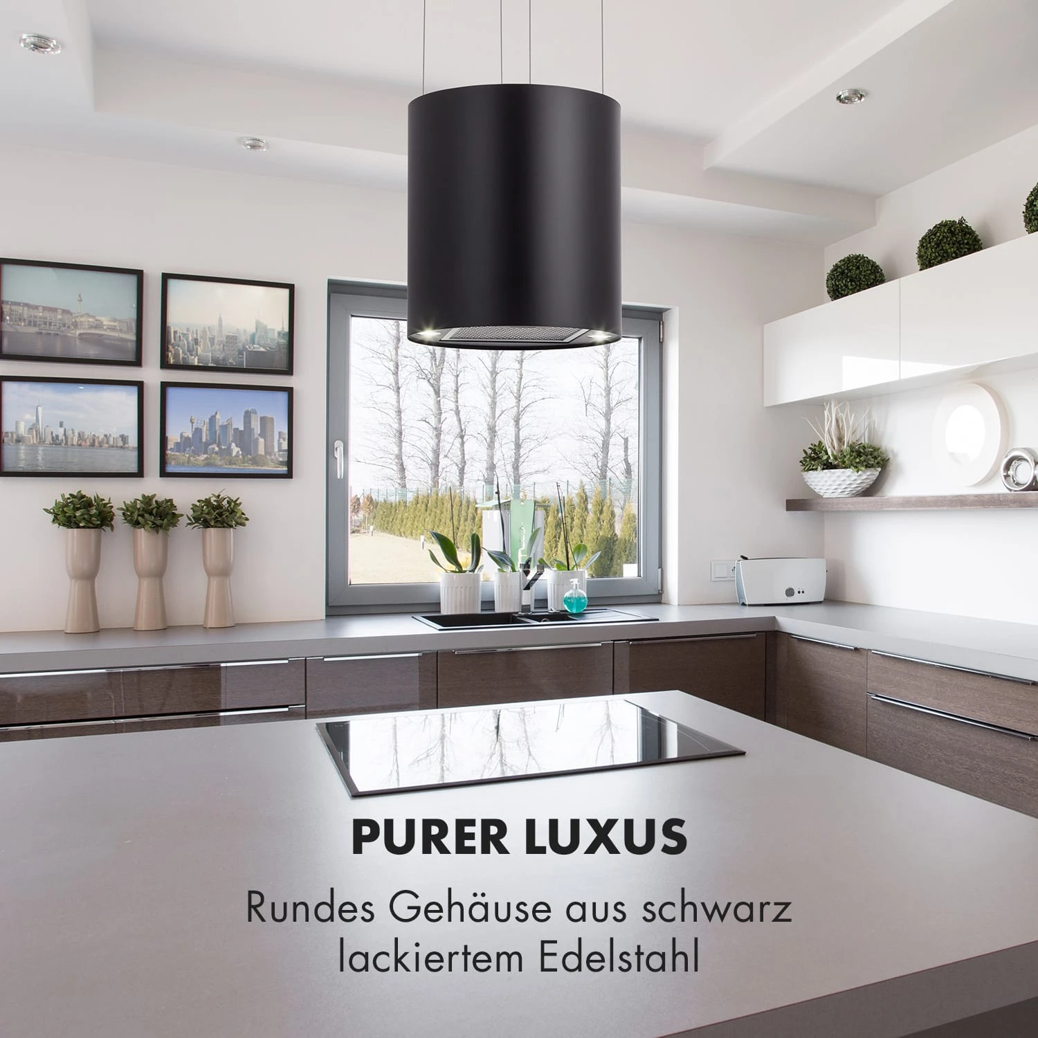 Barett Inselabzugshaube Ø35cm Umluft 558 M³/h LED Aktivkohlefilter 6 Barett Inselabzugshaube Ø35cm Umluft 558 M³/h LED Aktivkohlefilter – Bild 4